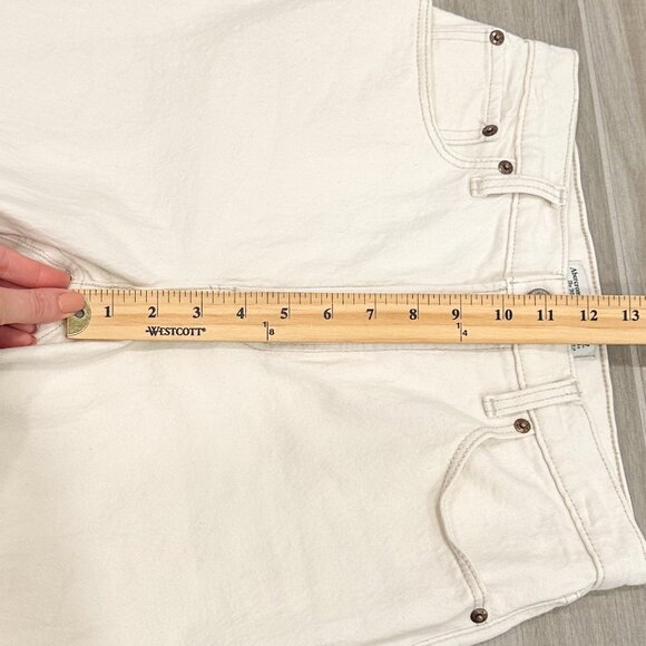 Abercrombie & Fitch The ‘90s Straight Ultra High Rise in Cream Vent Hem Sz 27/4R - Picture 11 of 16
